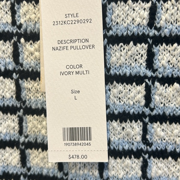 NEW $478 Veronica Beard Nazife sweater tank large - Picture 6 of 10